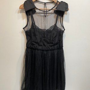 Rodarte x Target Black Lace + Tulle Cocktail Dress